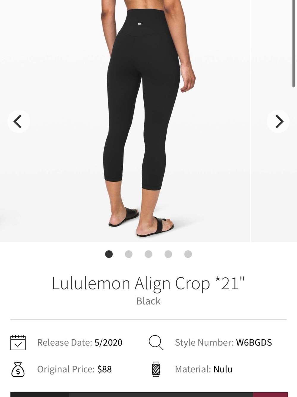 lululemon athletica Align Crop 21" Leggings - Black